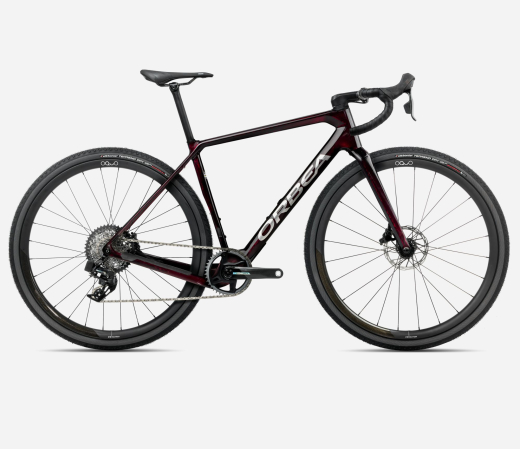 Orbea Terra M31eTEAM, Carbon-Gravelbike, SRAM Rival XPLR eTAP AXS, vine red carbon view