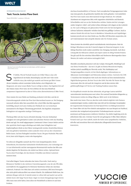 YUCCIE Junico Flow, sage green shiny, Bafang Heckmotor mit Zahnriemen und Zweigangautomatik, 360 Wh.-Akku