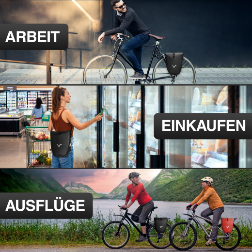 ValkBasic Gepäckträgertasche, 20 Liter, Reflective