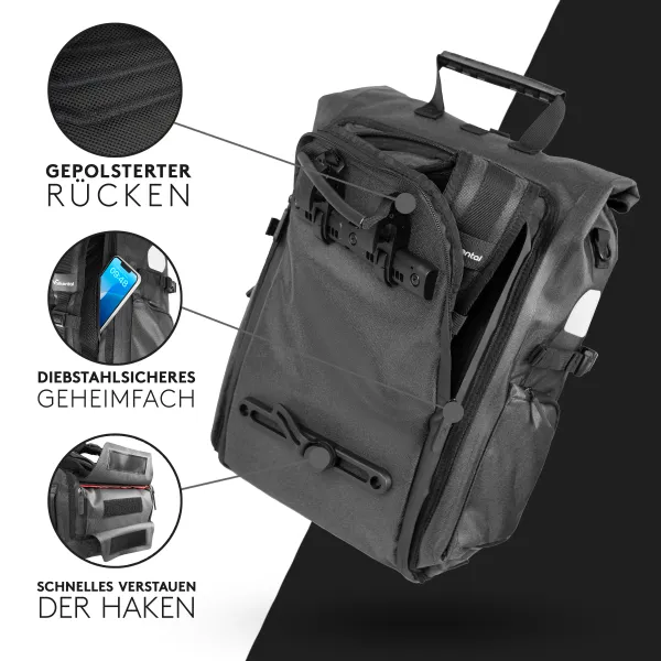 ValkPro Tasche /Rucksack 3in1, schwarz,